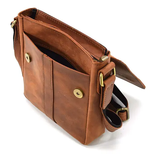 Чоловіча шкіряна сумка через плече LIMARY 22х18х5 см sum0025906 - фото 6