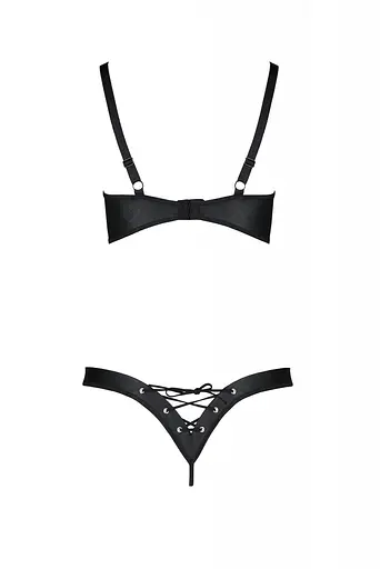 Комплект из экокожи Passion Celine Bikini black 4XL/5XL - фото 4