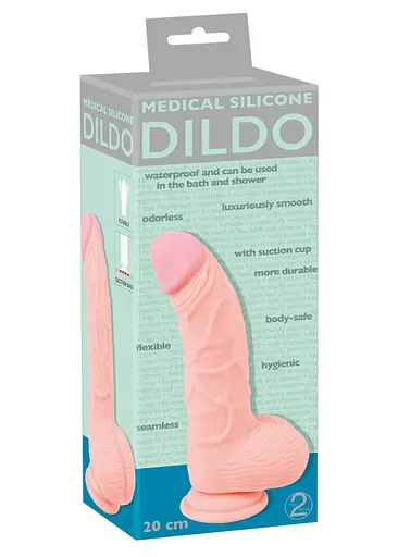 Фалоімітатор Orion Medical Silicone Dildo 20 см тілесний - фото 7