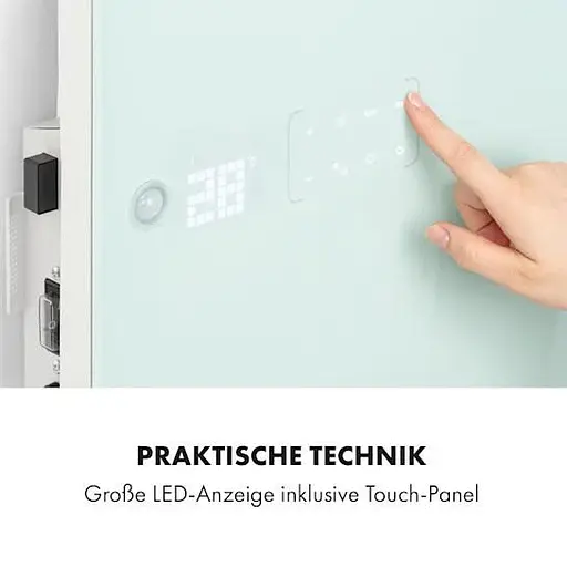 Инфракрасный обогреватель Klarstein Hot Spot Crystal Flow для ванной комнаты 36 м² 2000 Вт 5-40 °C LED 2000 Вт - фото 2