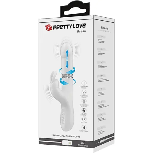 Вібратор Pretty Love Reese 24.8 см білий