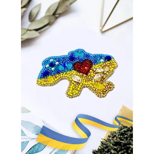 Набір для вишивання бісером "Моя рідна" AD-224 на натуральному полотні - фото 2