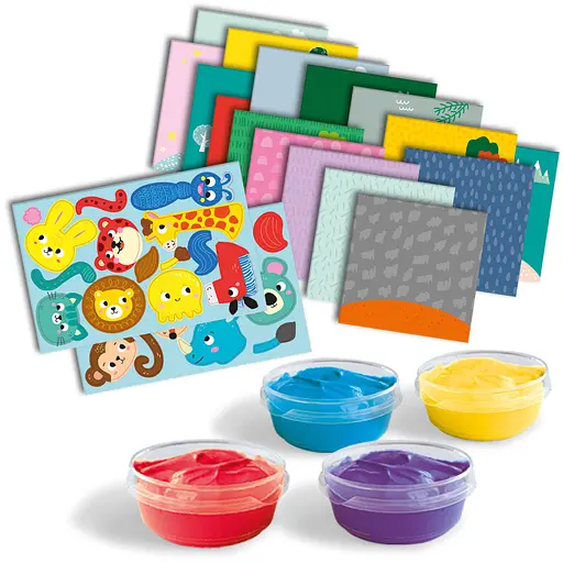 Набор для творчества Ses Creative My first с пальчиковыми красками Нарисуй Животное (14443S) - фото 2