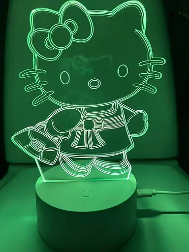 Светильник ночник 3D Hello kity, RGB 16 цветов, USB - фото 7