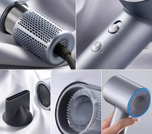 Фен Xiaomi ShowSee Electric Hair Dryer A18-GY серый - фото 6