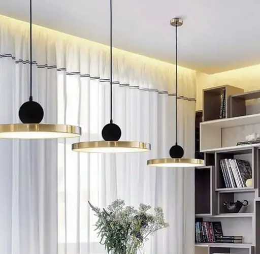 Серія сучасних світильників в корпусі латунь з фурнітурою чорного кольору Line.F Світлова температура 3000К - фото 7