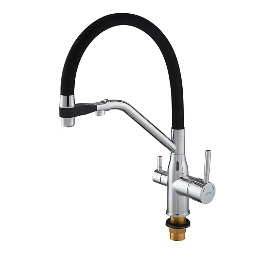 Змішувач для кухні Mixxus Premium Gravity 021 з гнучким виливом MI6977 Хром - фото 7