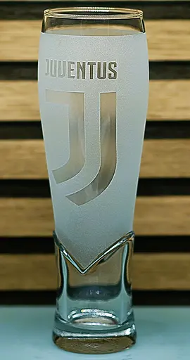 Пивний келих крафтовий 440 мл ФК Juventus Ювентус з гравіюванням подарунок для фаната футбольна кружка матові - фото 3