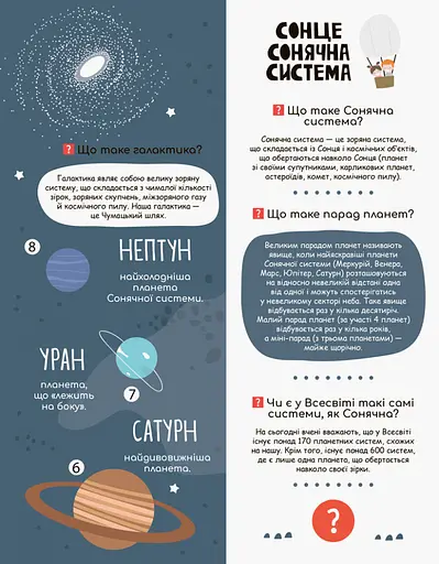 Дитяча книга "Моя перша енциклопедія" Загадковий космос" 866002 укр. мовою - фото 4