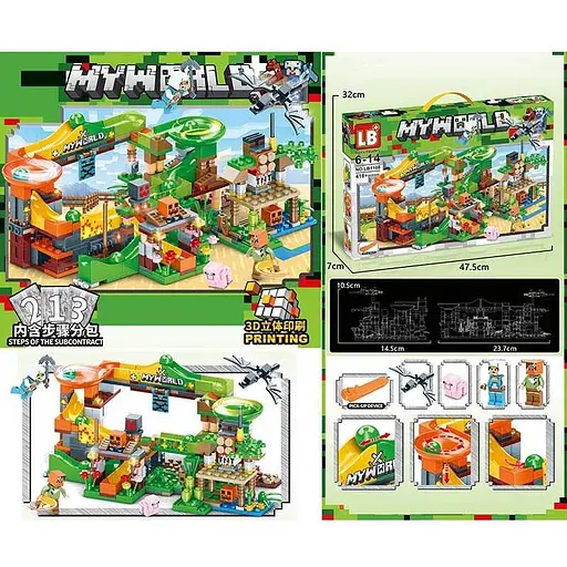 Конструктор My World Minecraft Битва с драконом, LB1108, 418 деталей - фото 2