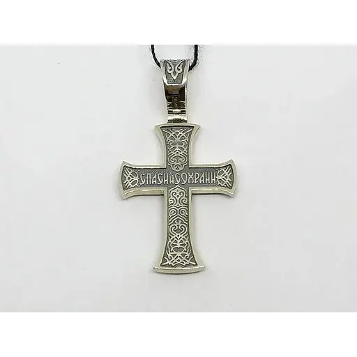 Золотой крестик Харьковская ювелирная фабрика. Распятие Христа. 11537-ЧБЕЛ - фото 3
