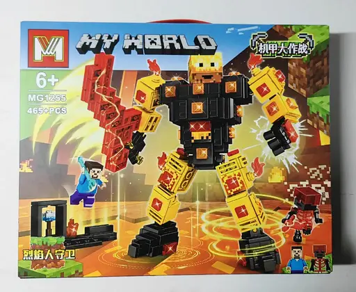 Конструктор My World MG1255 Minecraft Майнкрафт робот 465 деталей Вогненний страж - фото 1