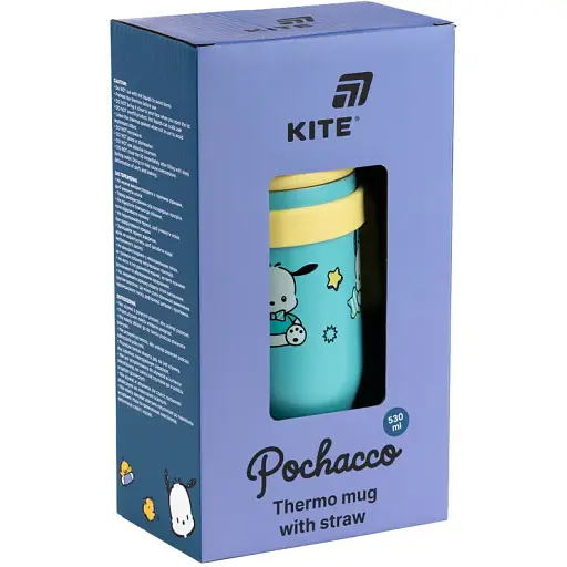 Термокружка Kite Pochacco з трубочкою 530 мл (PC25-1266) - фото 7