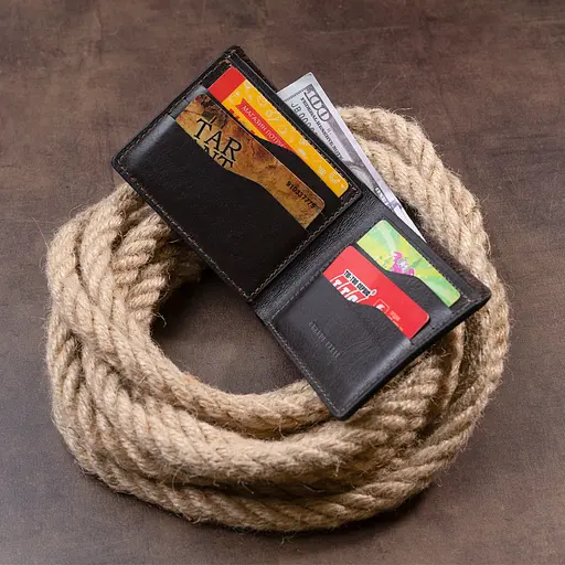 Кожаный портмоне Grande Pelle 9х10х1 см acs0014771 - фото 8