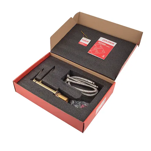 Смеситель для умывальника Koer KB-10028-12 KR5291 Золотой - фото 2