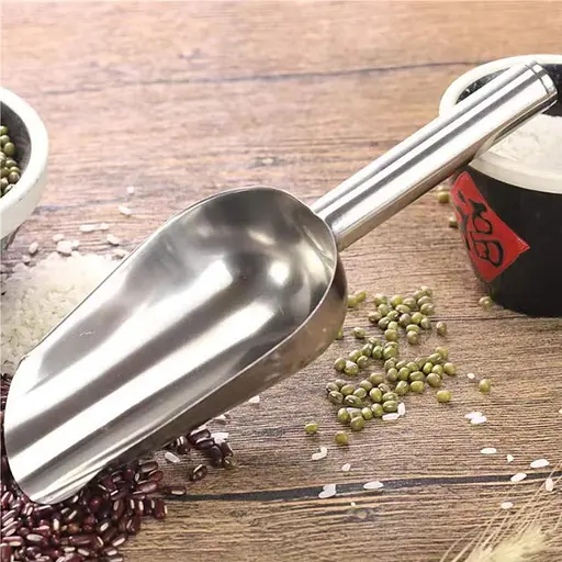 Совок алюмінієвий для льоду, цукру, спецій та сипучих продуктів 26.5 см, Kitchen Master Сірий 86370 - фото 2