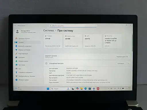 Ноутбук Toshiba PORTEGE X30-E 13.3" (i5-8350U / 8GB / SSD 256GB / 1920x1080 IPS) Refurbished - фото 4