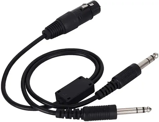 Адаптер авіаційної гарнітури Kafuty для Airbus XLR на подвійний штекер GA 5-контактний гніздовий роз'єм Airbus - фото 3