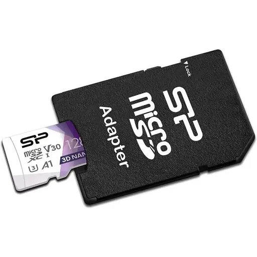 Карта памяти Silicon Power MicroSDXC 128 Гбайт U3 A1 V30 Superior Colorful - фото 1