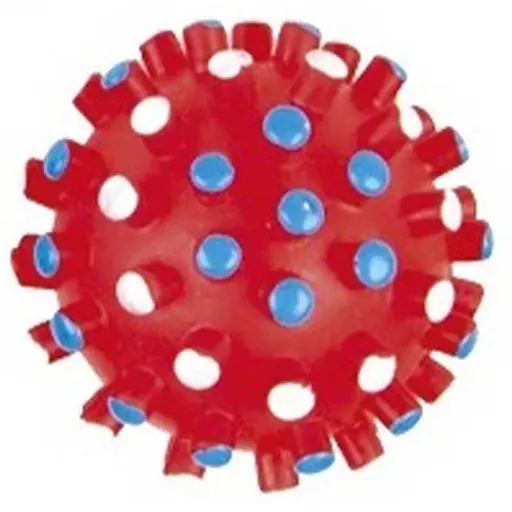 Игрушка для собак Tatrapet Toys Fun виниловый мячик с шипами 7 см разноцветный
