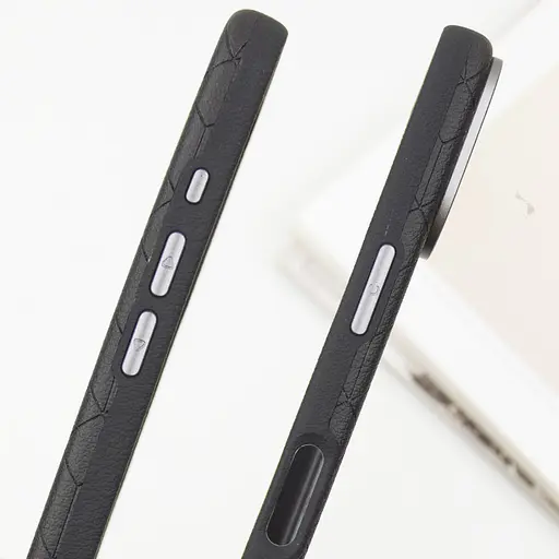 Шкіряний чохол Epik Carved with MagSafe для Apple iPhone 16, 6.1 Black - фото 5