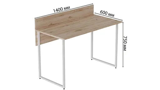 Компьютерный стол Ferrum-decor Скай 75x140x60 белый ДСП Дуб Артизан 32мм (FRD-101089) - фото 4