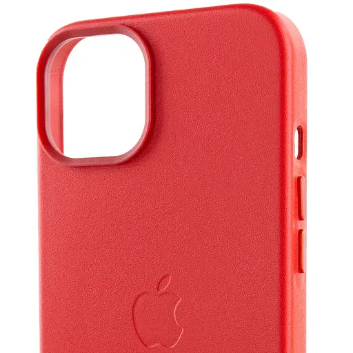 Шкіряний чохол Epik Leather Case AA Plus with MagSafe для Apple iPhone 14, 6.1 Crimson - фото 5