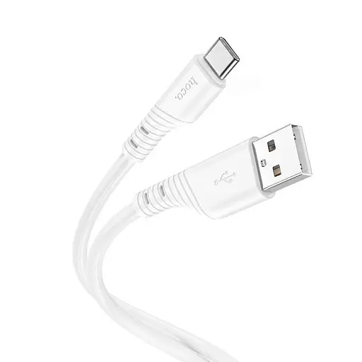 Кабель Hoco X97 - USB-A to Type-C Crystal color silicone charging data cable 1 м білий