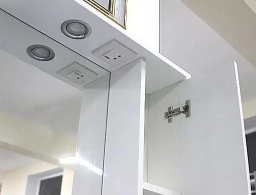 Зеркало для ванной ПИК Альба Z-1 правое со шкафчиком 65 см Белый 30412 - фото 4