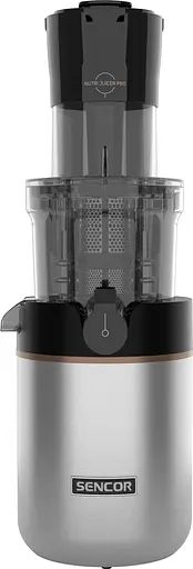Sencor Соковыжималка отцентрированная 200Вт, жмых-0.6л, желоб на целое яблоко, пластик/металл, нерж. сталь-черный - фото 2