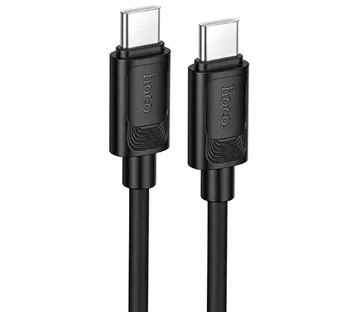 Кабель Hoco X122 Benefit USB Type-C - Type-C 60 W 3 А кабель для швидкого заряджання телефона 1 м Чорний - фото 1