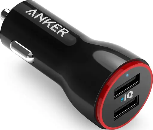 Автомобільний Зарядний пристрій 24 w 2 порти юсб Anker PowerDrive 2 A2310 - фото 2