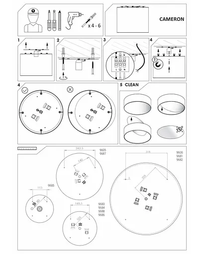 Люстра припотолочная Nowodvorski 9682 CAMERON - фото 5