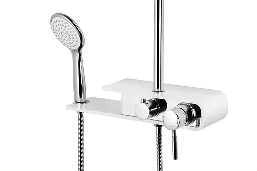 Душова система Corsan Klar Fiber хром White CMN002 BIAŁY, Хром - фото 3