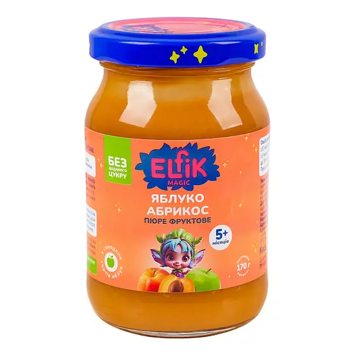 Уценка. Пюре Elfik Magic из яблок и абрикосов без добавления сахара 170 г - фото 2