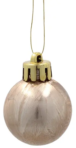 Елочные шарики Chomik пластиковые шампанье 3 см 16 шт. (GIF3955) - фото 4