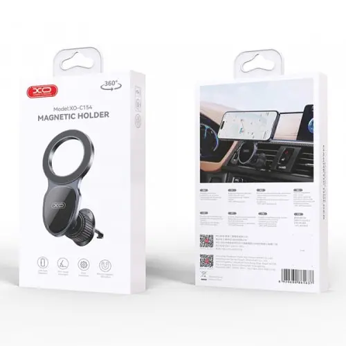 Автодержатель XO C154 Round Drip Magnetic Air Vent Car Holder черный - фото 5