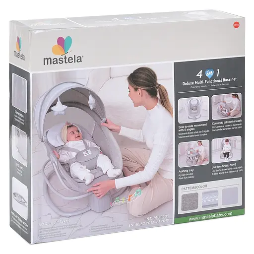 Колыбельный центр-шезлонг 4 в 1 Mastella 8113 с таймером, панелью и приложением для управления - фото 10