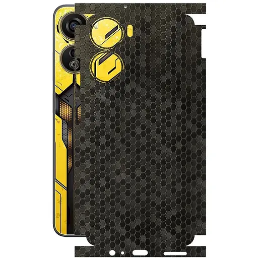 Защитная пленка StatusSKIN для ZTE Nubia Neo 5G Корпус Винил Соты черные - фото 1