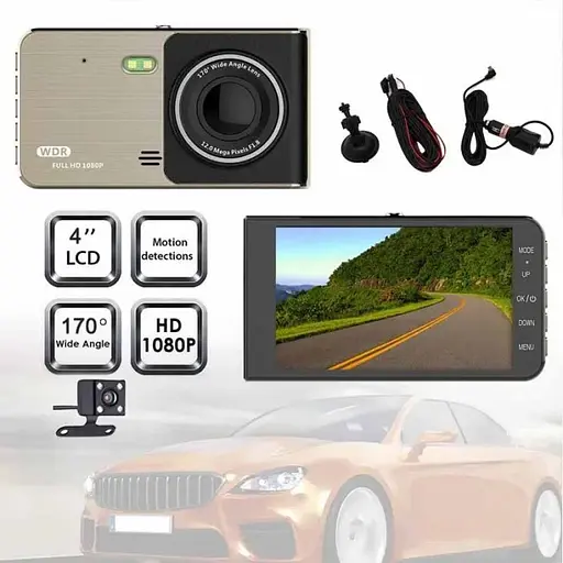 Автомобильный видеорегистратор DVR T-712TP (2 камеры) Full HD - фото 2