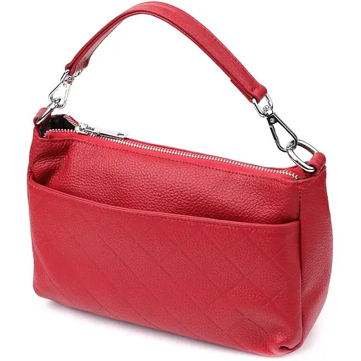 Женская кожаная сумка Vintage с двумя удобными ремешками 25х16х8 см sum0027524 - фото 1