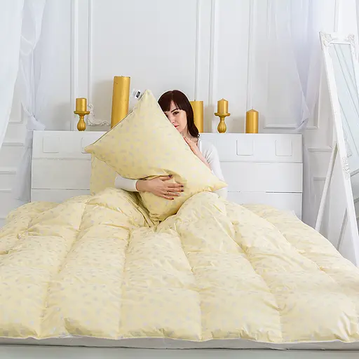 Ковдра пухова MirSon Karmen №1855 Bio-Blue, 90% пух, євростандарт, 220x200, блакитна (2200003014273) - фото 32