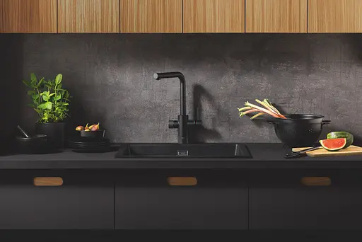 Змішувач для кухні з підключенням питної води Grohe Blue Pure Minta 30590KF0 Чорний матовий - фото 4