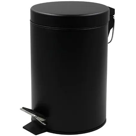 Мусорное ведро круглое Zerix Solo-TC0103 Black 3 л Черный (ZX5896)  - фото 1