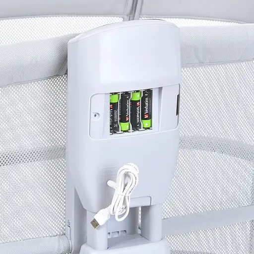 Детская кроватка-люлька 3 в 1 Mastela 3328 приставная, музыка, таймер, москитная сетка, белый - фото 4