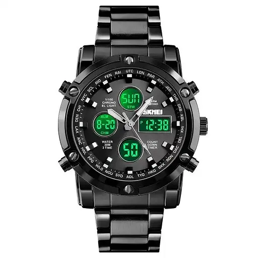 Наручний годинник чоловічий Skmei 1389 Black - Black, 1389BK (12323) - фото 2
