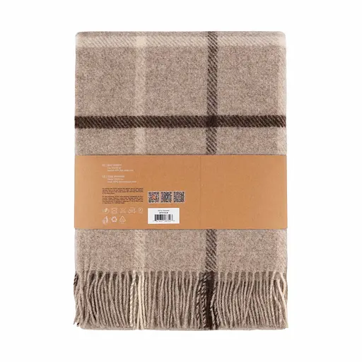 Плед Ardesto Leonardo Alpina 100% вовна бежевий 140 x 200 см (ART0702LM) - фото 2