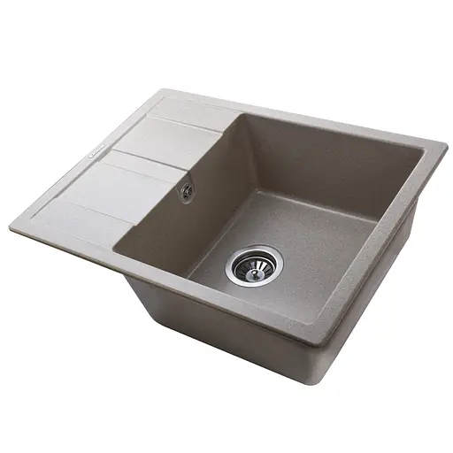 Гранітна мийка Mira ONZA бежевий для кухні стійка до подряпин безпечна для продуктів 650х500 мм - фото 4