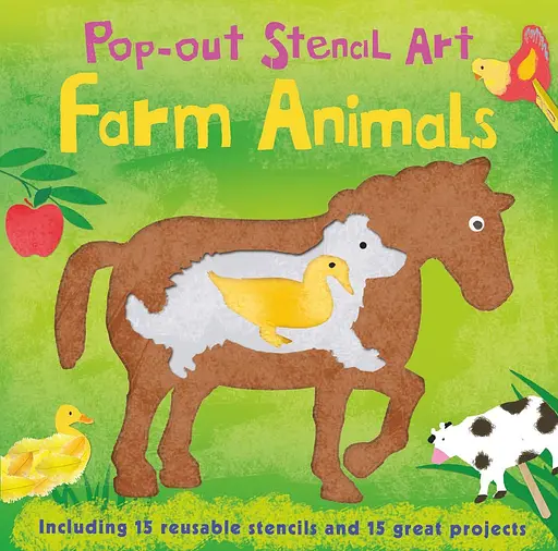 Pop-Out Stencil Art. Farm Animals