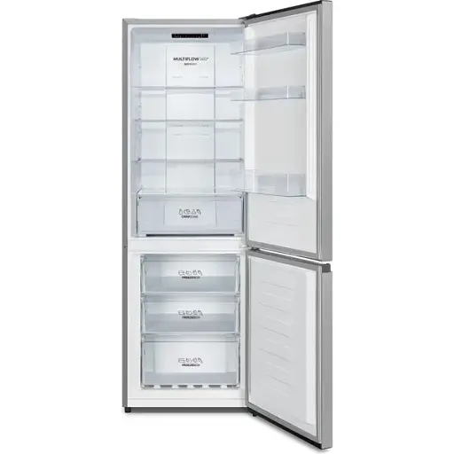 Холодильник Gorenje з нижн. мороз. камерою 178,5x59,5x59 см 2 двері 207(80)л А++ NF+ внутр. диспл сріб - фото 2